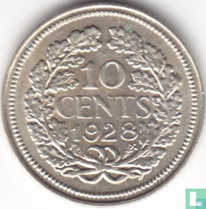 Netherlands 10 cents 1928 - Image 1