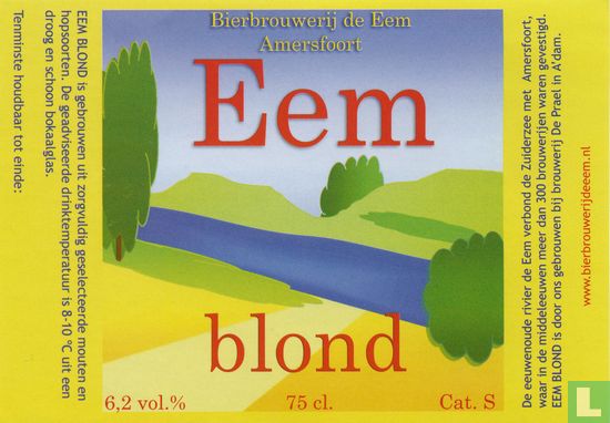 Eem Blond (75cl) Grote Letters - Image 1