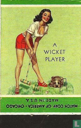 Pin up 40 ies A wicket player  - Afbeelding 2