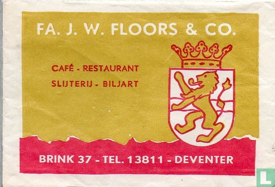 Fa. J.W. Floors & Co. Cafe Restaurant Slijterij Biljart - Image 1