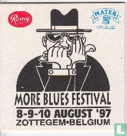 More Blues Festival 1997 - "Blauwe 'Mater Witbier' opschrift"