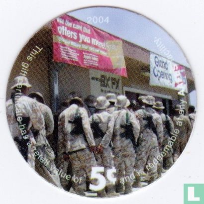 AAFES 5c 2004 Military Picture Pog Gift Certificate 5B51 - Image 1