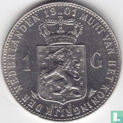 Netherlands 1 gulden 1901 - Image 1
