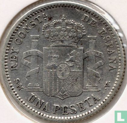 Spanje 1 peseta 1904 - Afbeelding 2