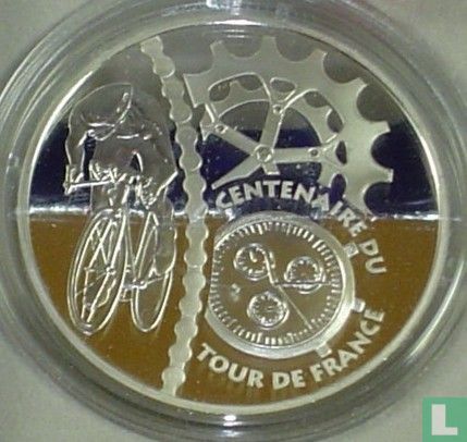 Frankrijk 1½ euro 2003 (PROOF) "100th Anniversary of the Tour de France - Time trial" - Afbeelding 2