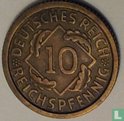 Empire allemand 10 reichspfennig 1934 (D) - Image 2
