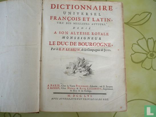 Dictionnaire universel françois et latin - Afbeelding 1