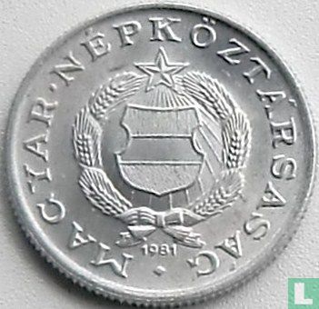 Hongarije 1 forint 1981 - Afbeelding 1