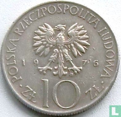 Polen 10 zlotych 1976 (type 2) - Afbeelding 1