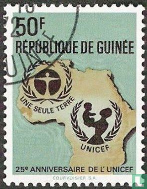 UNICEF child aid with overprint 