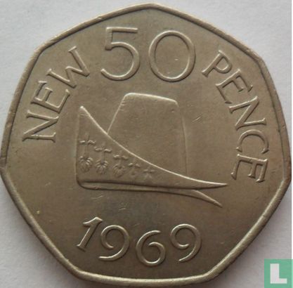 Guernsey 50 new pence 1969 - Afbeelding 1