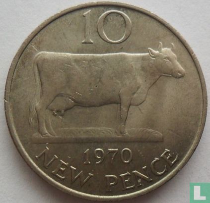 Guernsey 10 new pence 1970 - Afbeelding 1