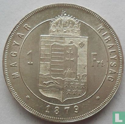 Hongarije 1 forint 1879 - Afbeelding 1