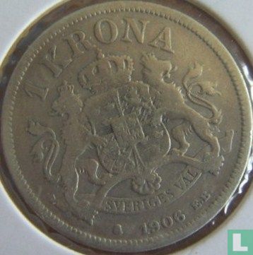 Zweden 1 krona 1906 - Afbeelding 1