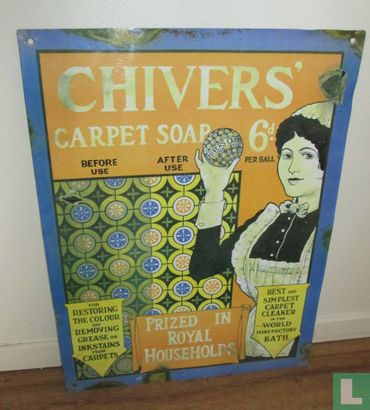 Emaille reclamebord Chivers Carpet Soap