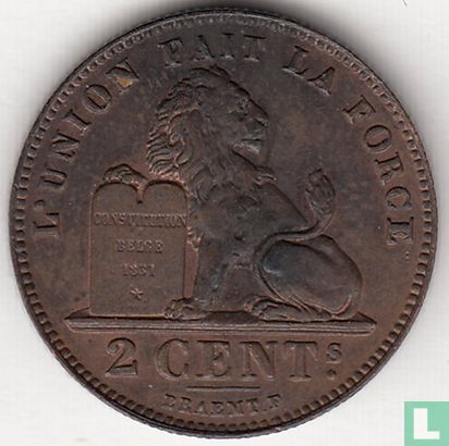 Belgium 2 centimes 1909/05 - Image 2