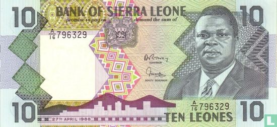 Sierra Leone 10 Leones 1988 - Afbeelding 1
