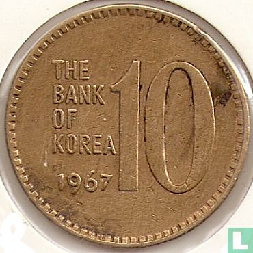 Zuid-Korea 10 won 1967 - Afbeelding 1