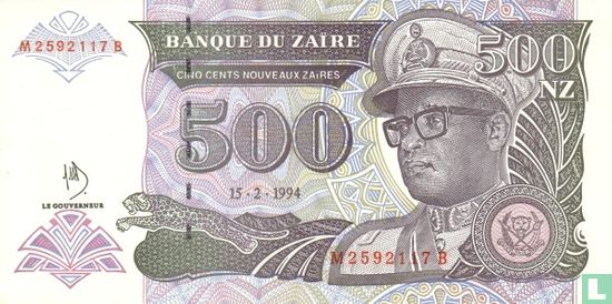 Zaïre 500 zaïres Nouveaux - Image 1