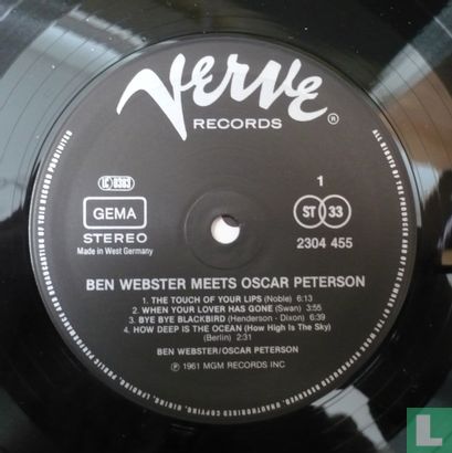 Ben Webster Meets Oscar Peterson - Afbeelding 3