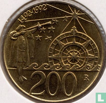 San Marino 200 Lire 1992 "500th anniversary Discovery of America" - Bild 1
