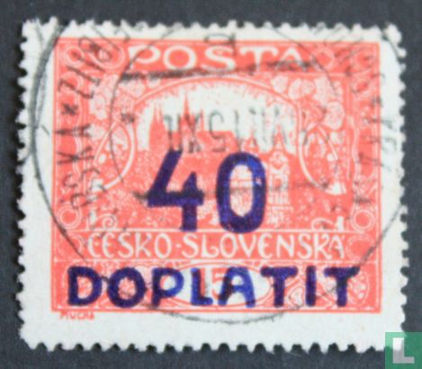 Stamps of 1919 with imprint "DOPLATIT" 