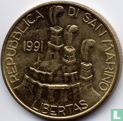 Saint-Marin 200 lire 1991 "First coin 1864" - Image 1
