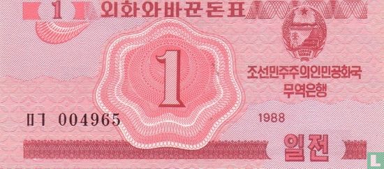 Corée du Nord 1 Chon 1988 - Image 1