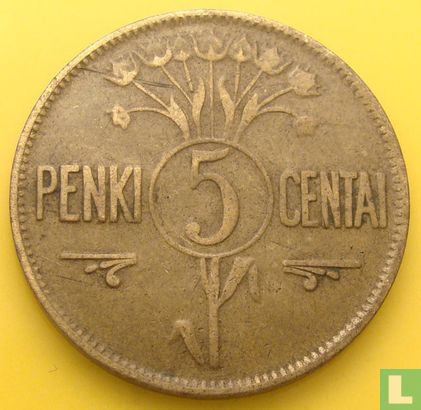 Lituanie 5 centai 1925 - Image 2