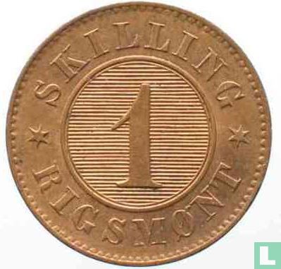 Denmark 1 skilling rigsmønt 1856 (Altona) - Image 2