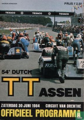 Programma Dutch TT Assen 1984