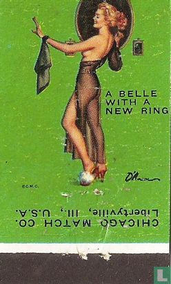 Pin up 40 ies A belle with a new ring - Afbeelding 2