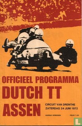 Programma Dutch TT Assen 1972