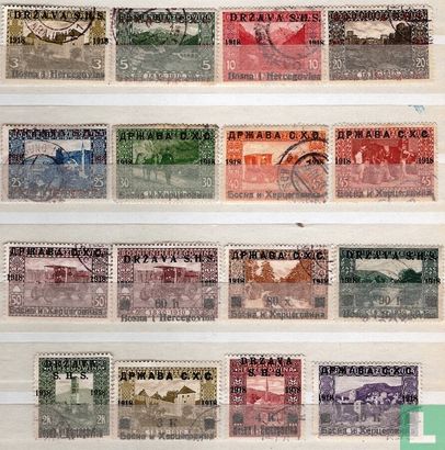 Bosnische Briefmarken mit Aufdruck