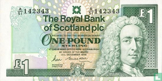 Schotland 1 Pound  - Image 1