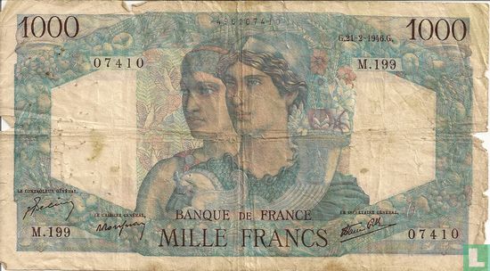 Frankrijk 1000 Frank - Afbeelding 1