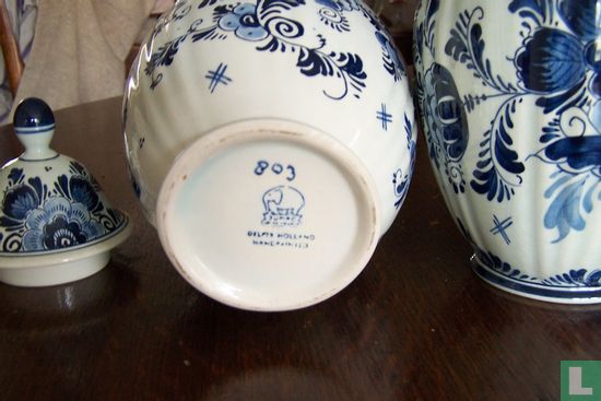 Delftsblauwe vaas met deksel - Afbeelding 2