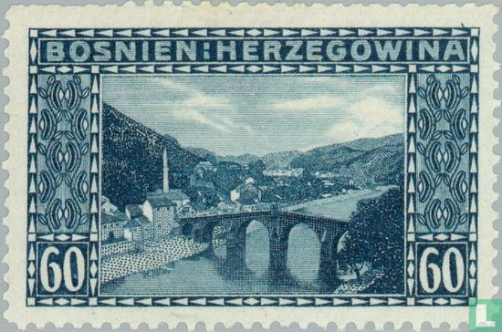 Konjic und der Brücke über die Narenta