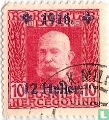 Franz Joseph I, with overprint