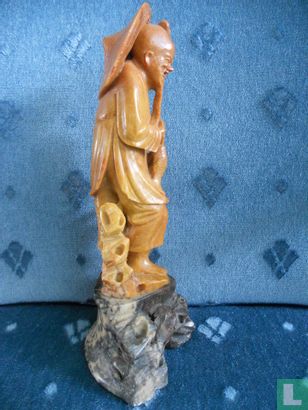 Hand carved soapstone sculpture of Taoist - Image 3