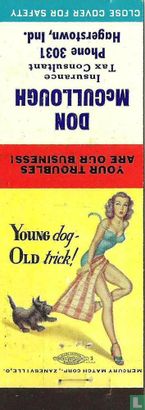 Pin up 50 ies young dog - old trick B tekst - Afbeelding 1
