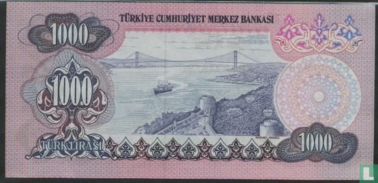 Turkije 1.000 Lira ND (1981/L1970) - Afbeelding 2