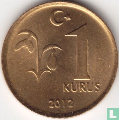 Turkije 1 kurus 2012 - Afbeelding 1