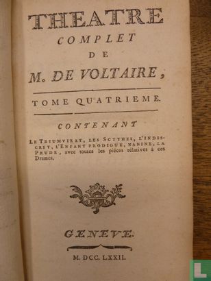 Theatre complet de mr. de Voltaire 4 - Image 1
