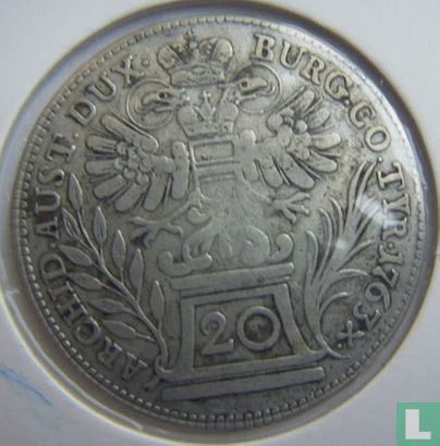 Oostenrijk 20 kreuzer 1763 (zonder muntteken - type 2) - Afbeelding 1