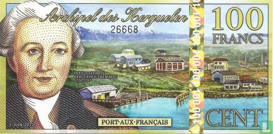 Archipel der Kerguelen 100 Francs 2012 - Afbeelding 1
