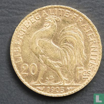 Frankrijk 20 francs 1903 - Afbeelding 1