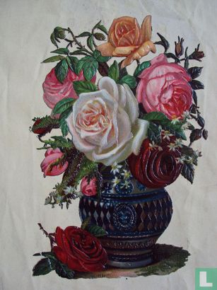 Bloemen op vaas - Afbeelding 1
