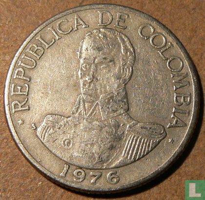 Colombia 1 peso 1976 (type 2) - Image 1