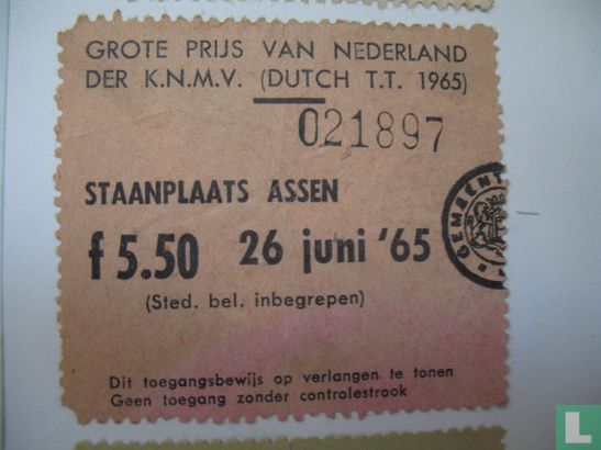 Toegangskaart Dutch TT Assen